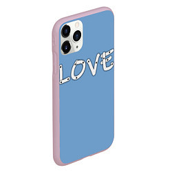 Чехол iPhone 11 Pro матовый LOVE, цвет: 3D-розовый — фото 2