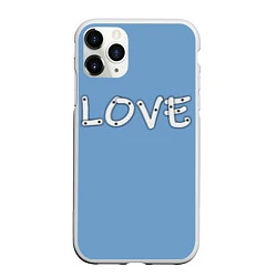 Чехол iPhone 11 Pro матовый LOVE, цвет: 3D-белый