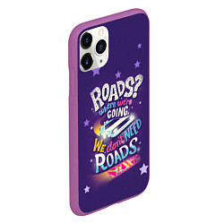 Чехол iPhone 11 Pro матовый Back to the Future, цвет: 3D-фиолетовый — фото 2