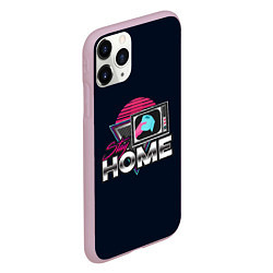 Чехол iPhone 11 Pro матовый Stay Home, цвет: 3D-розовый — фото 2