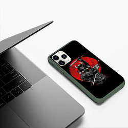 Чехол iPhone 11 Pro матовый Samurai, цвет: 3D-темно-зеленый — фото 2