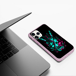 Чехол iPhone 11 Pro матовый Cyber Samurai, цвет: 3D-розовый — фото 2