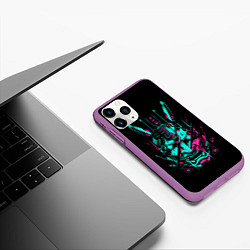 Чехол iPhone 11 Pro матовый Cyber Samurai, цвет: 3D-фиолетовый — фото 2