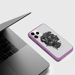 Чехол iPhone 11 Pro матовый Inception, цвет: 3D-фиолетовый — фото 2