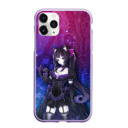 Чехол iPhone 11 Pro матовый Neko - Gothic Anime, цвет: 3D-светло-сиреневый