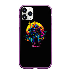 Чехол iPhone 11 Pro матовый Cyber Samurai, цвет: 3D-фиолетовый