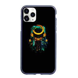 Чехол iPhone 11 Pro матовый Cyber Samurai, цвет: 3D-серый