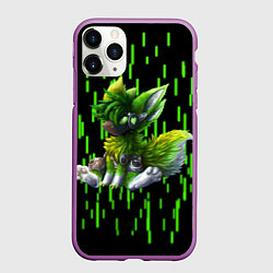 Чехол iPhone 11 Pro матовый Protogen music, цвет: 3D-фиолетовый