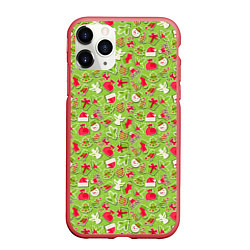 Чехол iPhone 11 Pro матовый Merry Christmas, цвет: 3D-красный