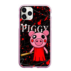 Чехол iPhone 11 Pro матовый ROBLOX PIGGY, цвет: 3D-розовый