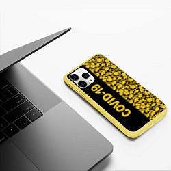 Чехол iPhone 11 Pro матовый COVID-19, цвет: 3D-желтый — фото 2