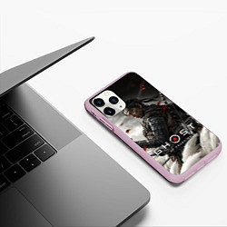 Чехол iPhone 11 Pro матовый Ghost of Tsushima, цвет: 3D-розовый — фото 2