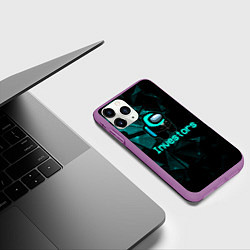 Чехол iPhone 11 Pro матовый Among Us Investors, цвет: 3D-фиолетовый — фото 2