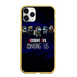 Чехол iPhone 11 Pro матовый Among Us x Resident Evil, цвет: 3D-желтый