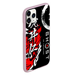 Чехол iPhone 11 Pro матовый Ghost of Tsushima, цвет: 3D-розовый — фото 2