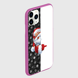 Чехол iPhone 11 Pro матовый Дедушка Мороз, цвет: 3D-фиолетовый — фото 2