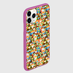Чехол iPhone 11 Pro матовый Масочный Режим, цвет: 3D-фиолетовый — фото 2