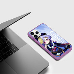 Чехол iPhone 11 Pro матовый GENSHIN IMPACT, ЦИ ЦИ,, цвет: 3D-фиолетовый — фото 2