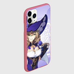 Чехол iPhone 11 Pro матовый GENSHIN IMPACT, ЛИЗА, цвет: 3D-малиновый — фото 2