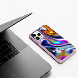 Чехол iPhone 11 Pro матовый Токсичный, цвет: 3D-розовый — фото 2