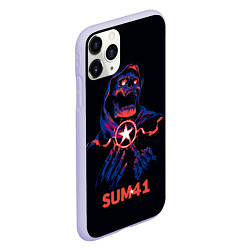 Чехол iPhone 11 Pro матовый Sum 41 череп, цвет: 3D-светло-сиреневый — фото 2