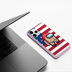 Чехол iPhone 11 Pro матовый Among Us American Boy Z, цвет: 3D-розовый — фото 2