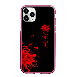 Чехол iPhone 11 Pro матовый Tokyo Ghoul, цвет: 3D-малиновый