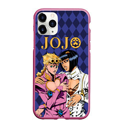 Чехол iPhone 11 Pro матовый JOJO, цвет: 3D-малиновый