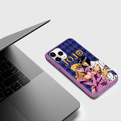 Чехол iPhone 11 Pro матовый JOJO, цвет: 3D-фиолетовый — фото 2