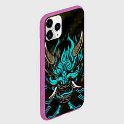 Чехол iPhone 11 Pro матовый SAMURAI CYBERPUNK 2077, цвет: 3D-фиолетовый — фото 2