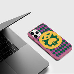 Чехол iPhone 11 Pro матовый ДжоДжо, цвет: 3D-малиновый — фото 2