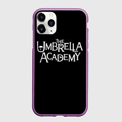 Чехол iPhone 11 Pro матовый Umbrella academy, цвет: 3D-фиолетовый