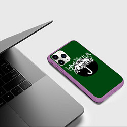 Чехол iPhone 11 Pro матовый Umbrella academy, цвет: 3D-фиолетовый — фото 2