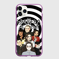 Чехол iPhone 11 Pro матовый АКАДЕМИЯ АМБРЕЛЛА, цвет: 3D-фиолетовый
