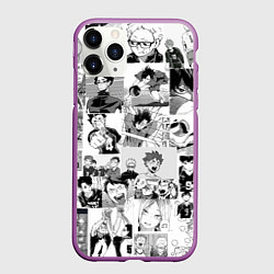 Чехол iPhone 11 Pro матовый Haikyu, цвет: 3D-фиолетовый