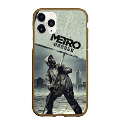 Чехол iPhone 11 Pro матовый Metro Exodus, цвет: 3D-коричневый