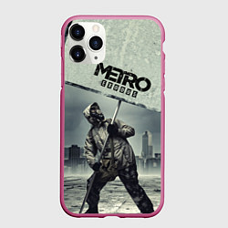 Чехол iPhone 11 Pro матовый Metro Exodus, цвет: 3D-малиновый