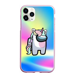 Чехол iPhone 11 Pro матовый Among Us Unicorn, цвет: 3D-розовый