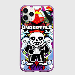 Чехол iPhone 11 Pro матовый UNDERTALE, цвет: 3D-фиолетовый