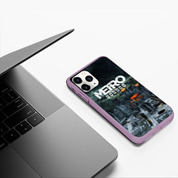 Чехол iPhone 11 Pro матовый Metro Exodus, цвет: 3D-сиреневый — фото 2