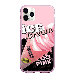 Чехол iPhone 11 Pro матовый BLACKPINK ICE CREAM, цвет: 3D-розовый