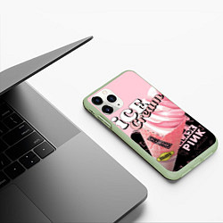 Чехол iPhone 11 Pro матовый BLACKPINK ICE CREAM, цвет: 3D-салатовый — фото 2
