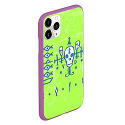 Чехол iPhone 11 Pro матовый Voodoo Boys Gang CP 2077, цвет: 3D-фиолетовый — фото 2