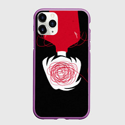 Чехол iPhone 11 Pro матовый Любовь, цвет: 3D-фиолетовый