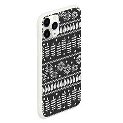 Чехол iPhone 11 Pro матовый Этнические узоры, цвет: 3D-белый — фото 2
