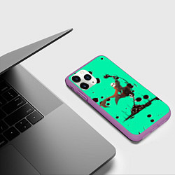 Чехол iPhone 11 Pro матовый Undertale, цвет: 3D-фиолетовый — фото 2