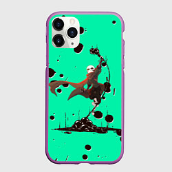 Чехол iPhone 11 Pro матовый Undertale, цвет: 3D-фиолетовый