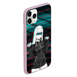 Чехол iPhone 11 Pro матовый Zero Two Senpai, цвет: 3D-розовый — фото 2