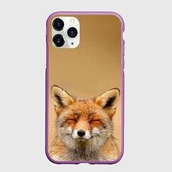 Чехол iPhone 11 Pro матовый Милая лисичка, цвет: 3D-фиолетовый