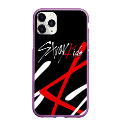 Чехол iPhone 11 Pro матовый STRAY KIDS, цвет: 3D-фиолетовый